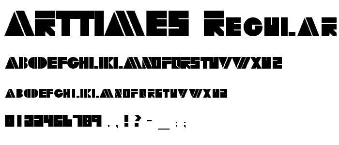 ARTTIMES Regular font